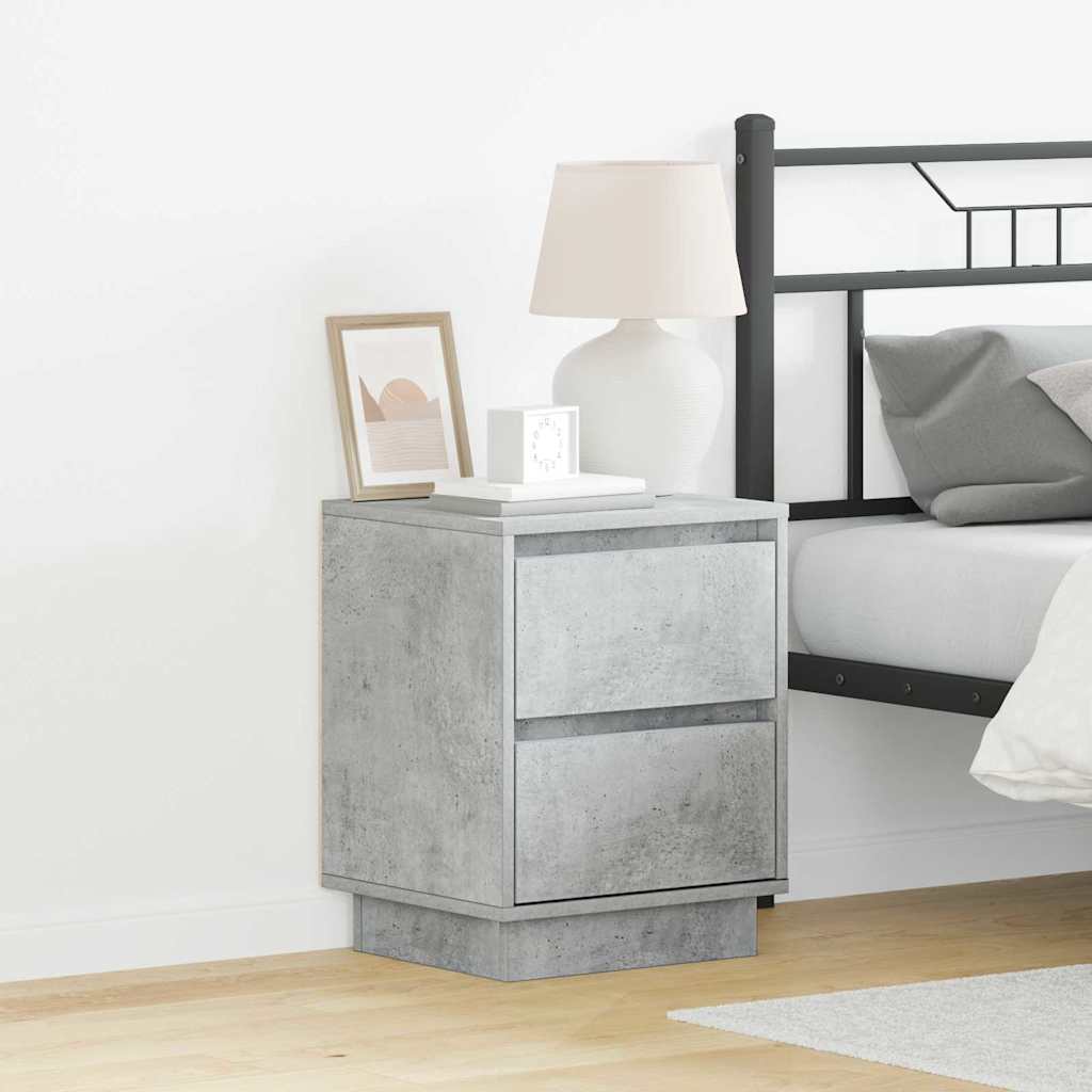 Natskab med 2 pcs Betongrå 39 x 34.5 x 50 cm Konstrueret træ