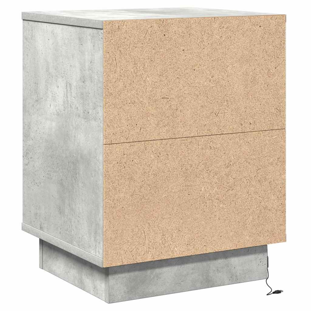 Natskab med 2 pcs Betongrå 39 x 34.5 x 50 cm Konstrueret træ