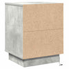 Natskab med 2 pcs Betongrå 39 x 34.5 x 50 cm Konstrueret træ