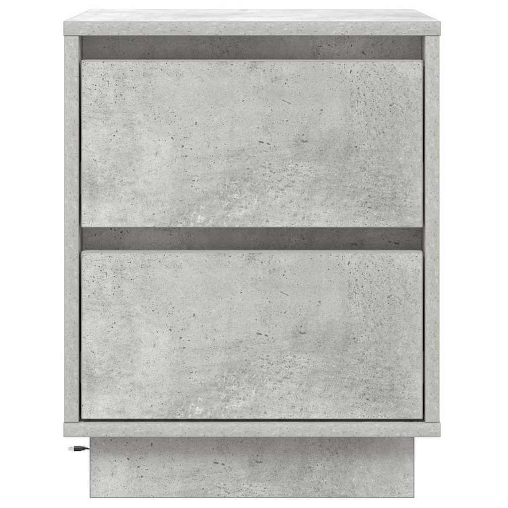 Natskab med 2 pcs Betongrå 39 x 34.5 x 50 cm Konstrueret træ