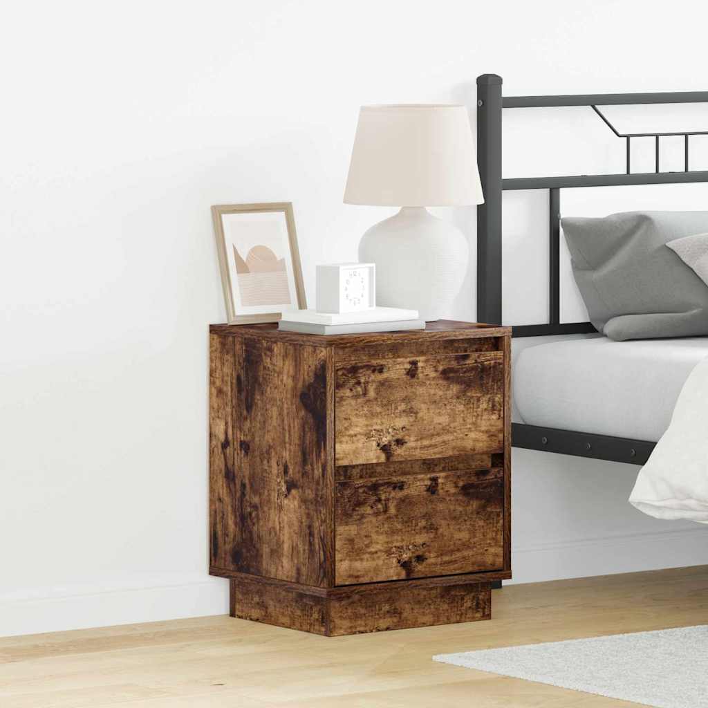 Natskab med 2 pcs Røget eg 39 x 34.5 x 50 cm Konstrueret træ