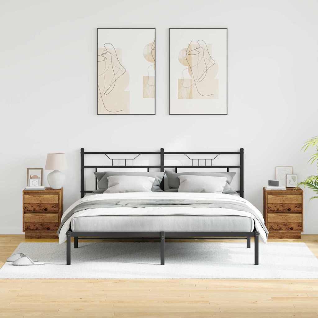 Natskab med 2 pcs Gammelt træ 39 x 34.5 x 50 cm Konstrueret træ