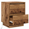 Natskab med 2 pcs Gammelt træ 39 x 34.5 x 50 cm Konstrueret træ