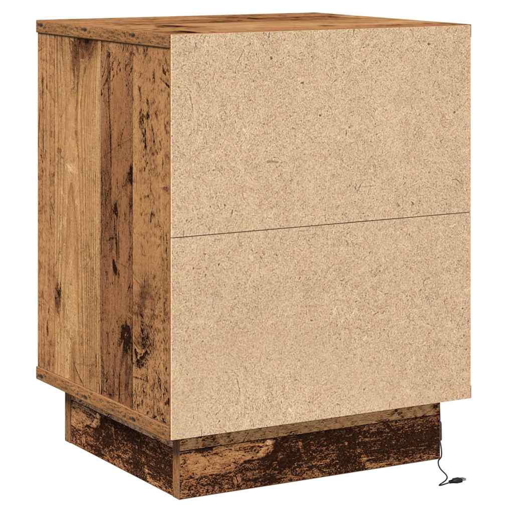 Natskab med 2 pcs Gammelt træ 39 x 34.5 x 50 cm Konstrueret træ