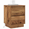 Natskab med 2 pcs Gammelt træ 39 x 34.5 x 50 cm Konstrueret træ