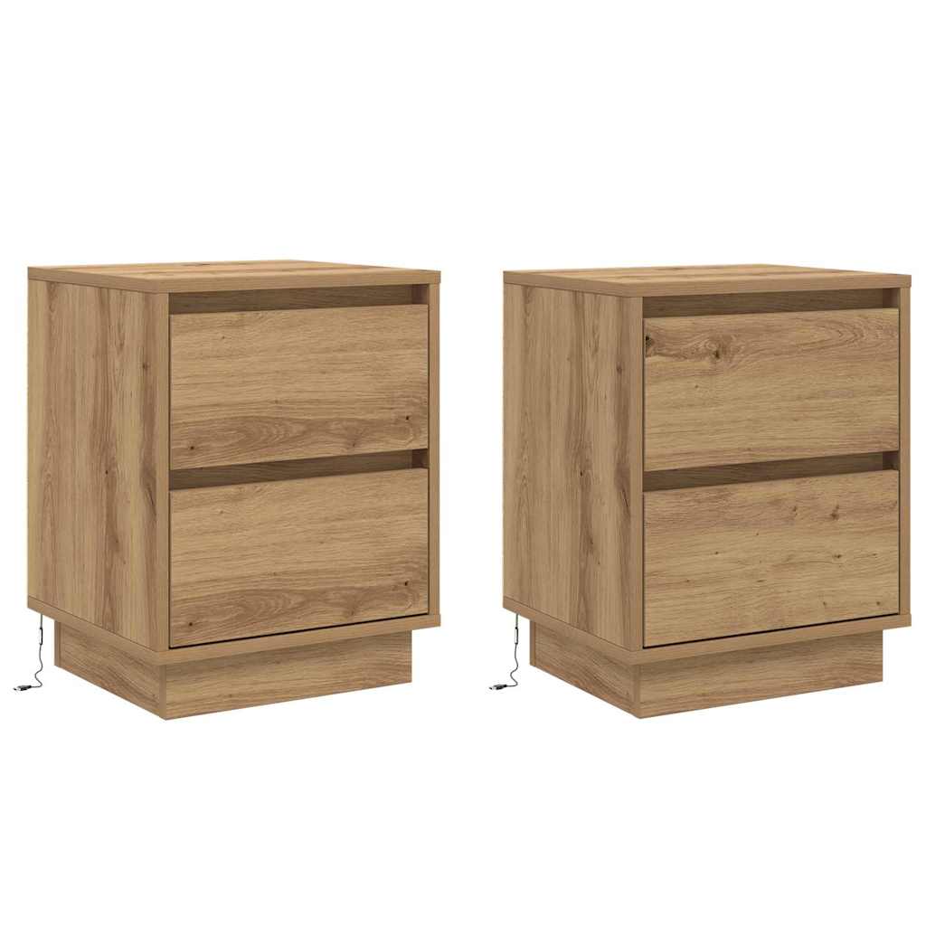 Natskab med 2 pcs artisan eg 39 x 34.5 x 50 cm Konstrueret træ