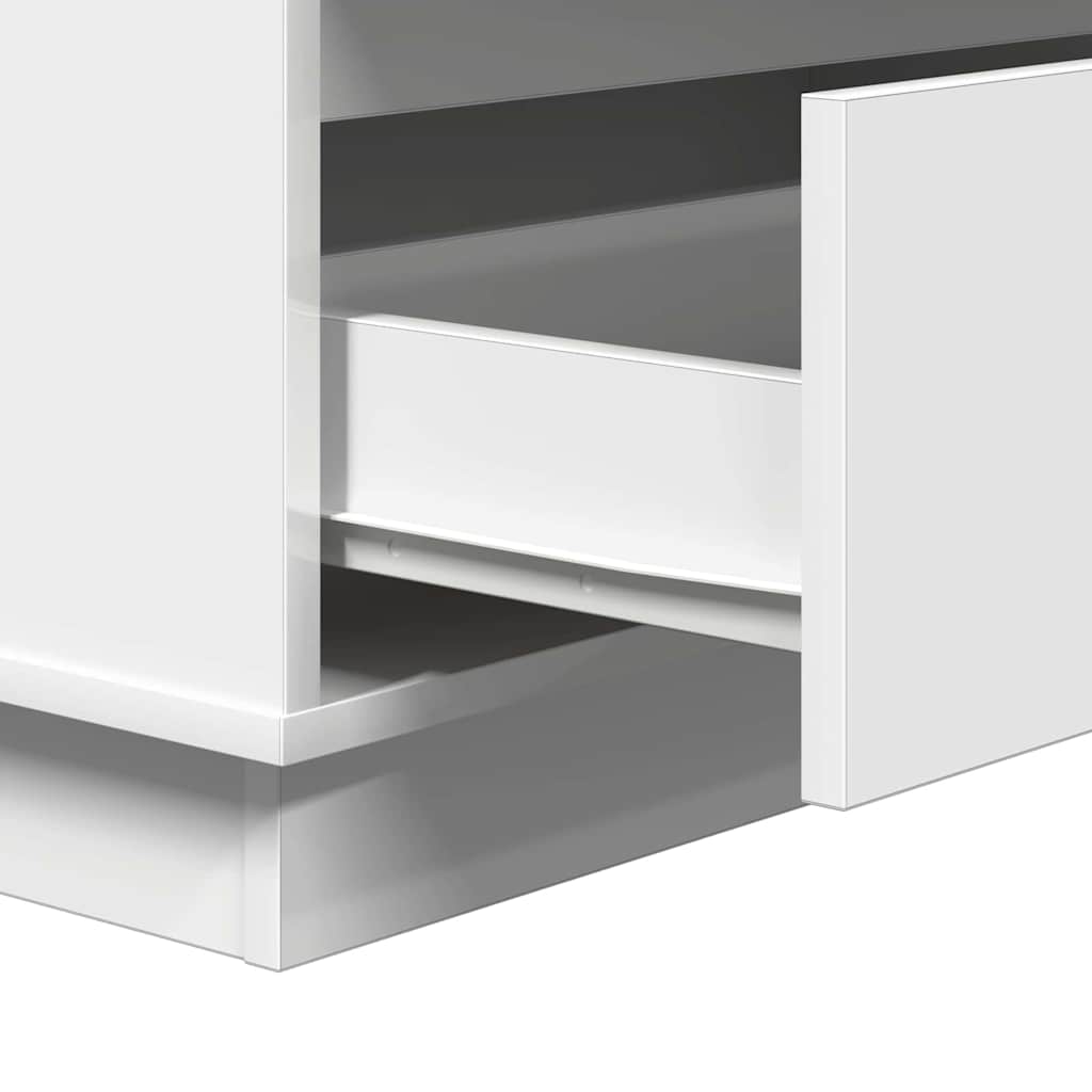 Natskab med skuffe med Hvid 71 x 34.5 x 75 cm Konstrueret træ