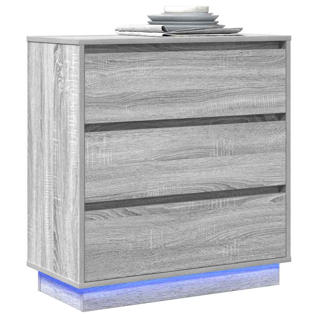 Natskab med skuffe med Grå 71 x 34.5 x 75 cm Konstrueret træ