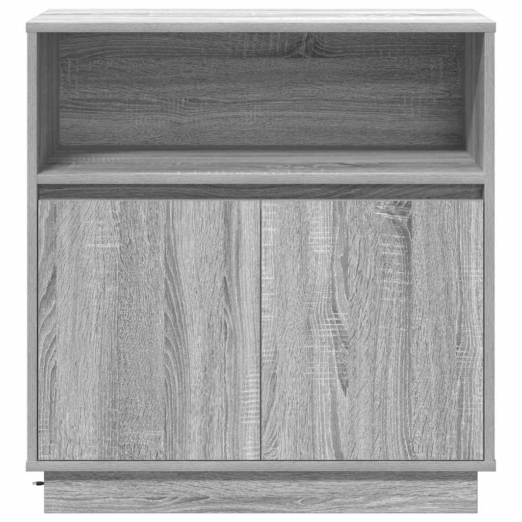 Sideboard med LED Grå sonoma-eg 71 x 34.5 x 75 cm