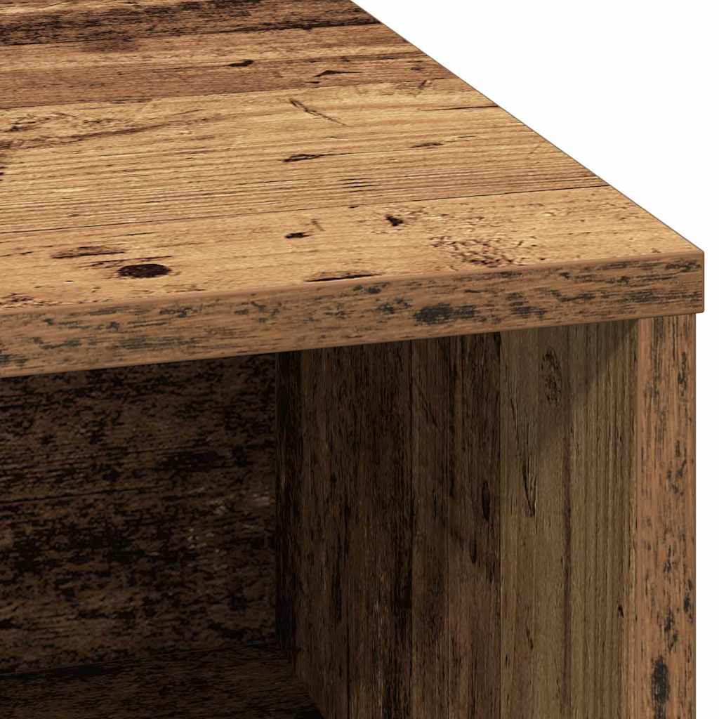 Sideboard med LED Gammelt træ 71 x 34.5 x 75 cm Konstrueret træ