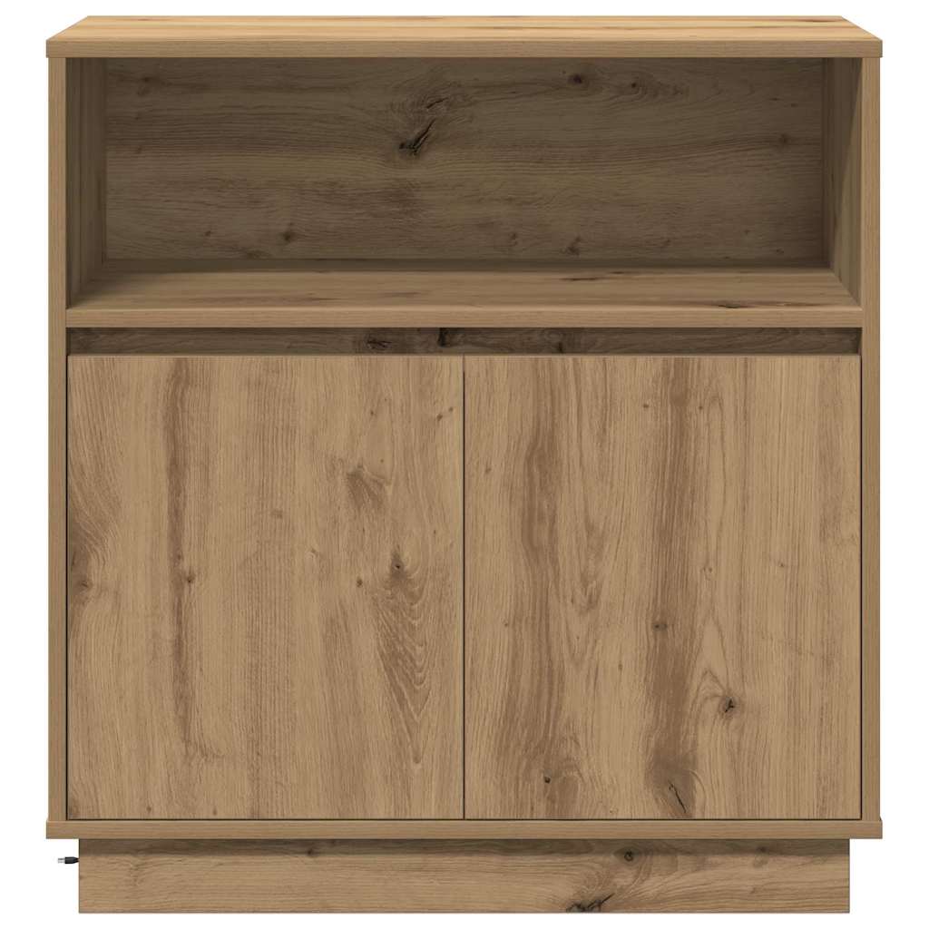 Sideboard med LED artisan eg 71 x 34.5 x 75 cm Konstrueret træ