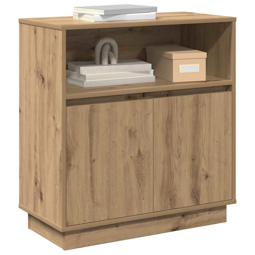 Sideboard med LED artisan eg 71 x 34.5 x 75 cm Konstrueret træ