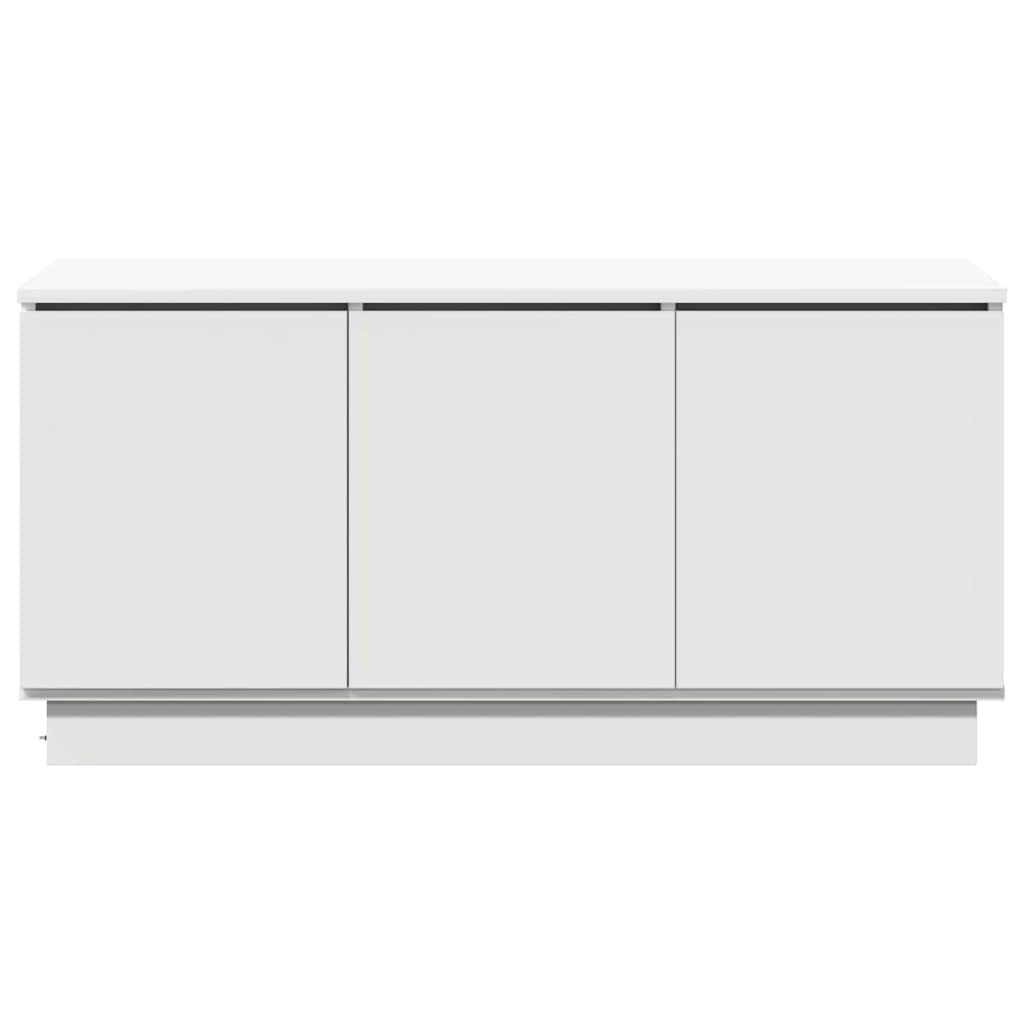TV Skab med LED Hvid 100 x 38 x 49 cm Konstrueret træ
