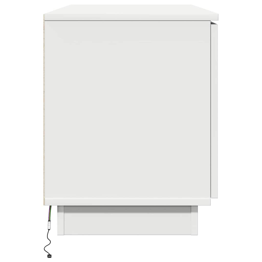 TV Skab med LED Hvid 100 x 38 x 49 cm Konstrueret træ