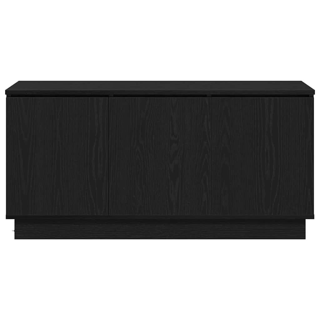 TV Skab med LED Sort eg 100 x 38 x 49 cm Konstrueret træ