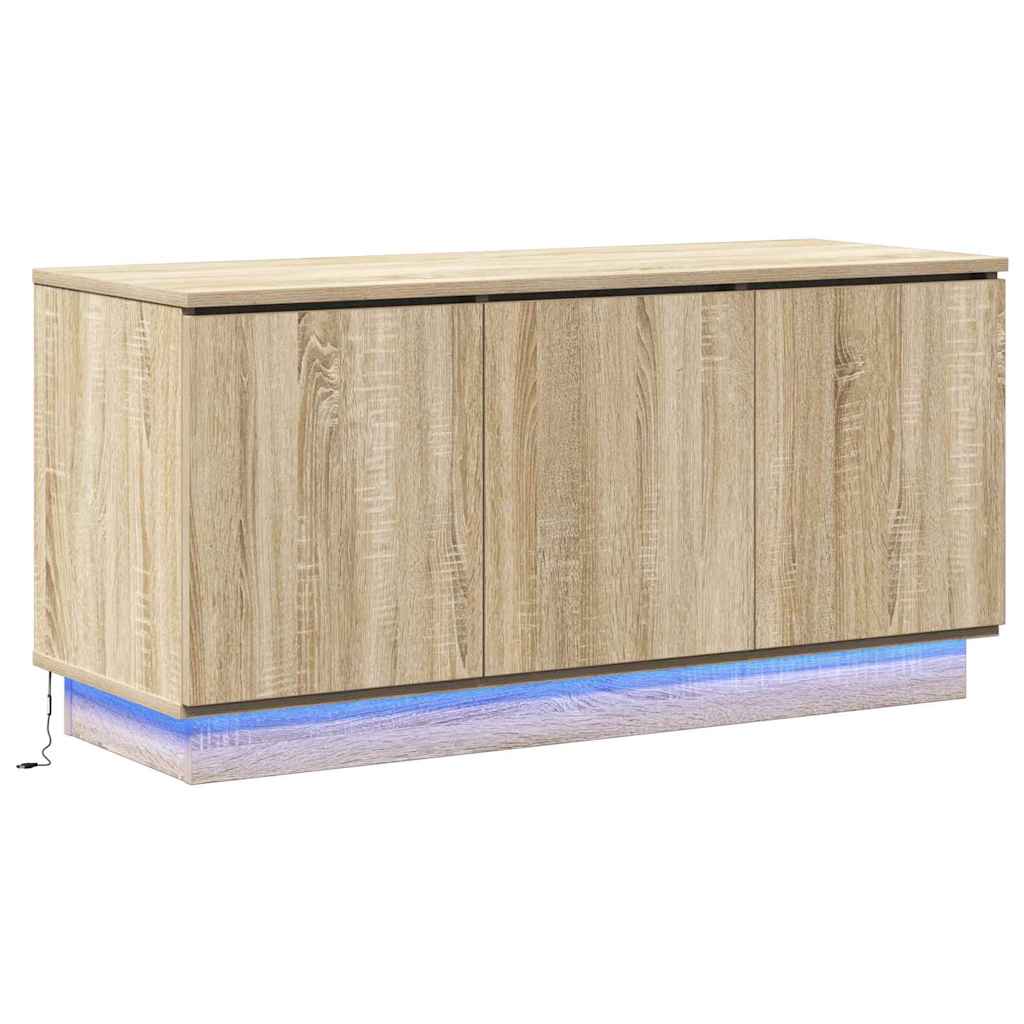 TV Skab med LED Sonoma-eg 100 x 38 x 49 cm Konstrueret træ