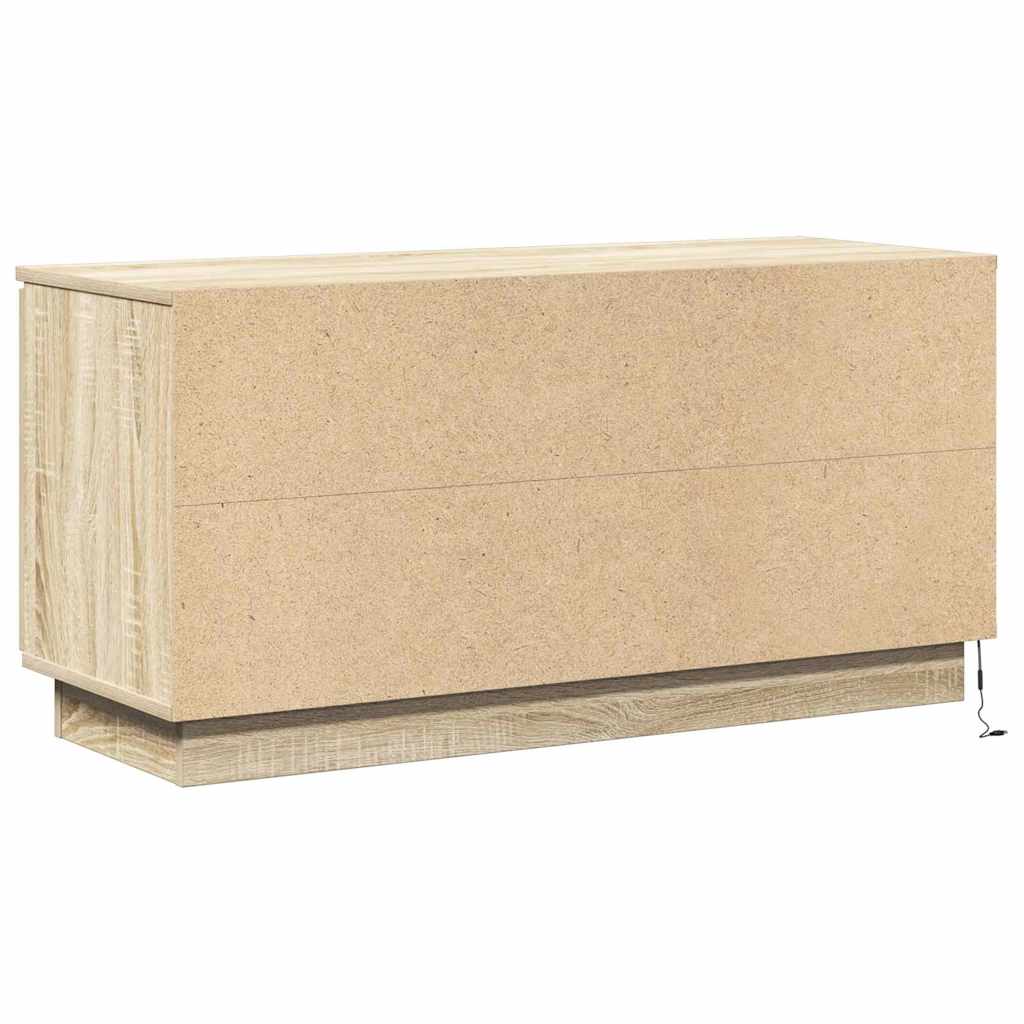 TV Skab med LED Sonoma-eg 100 x 38 x 49 cm Konstrueret træ