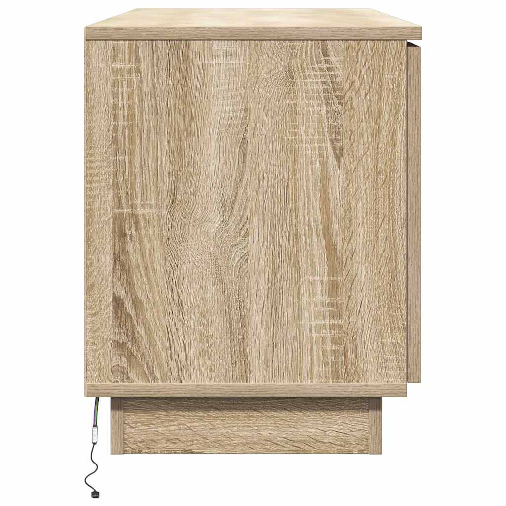 TV Skab med LED Sonoma-eg 100 x 38 x 49 cm Konstrueret træ