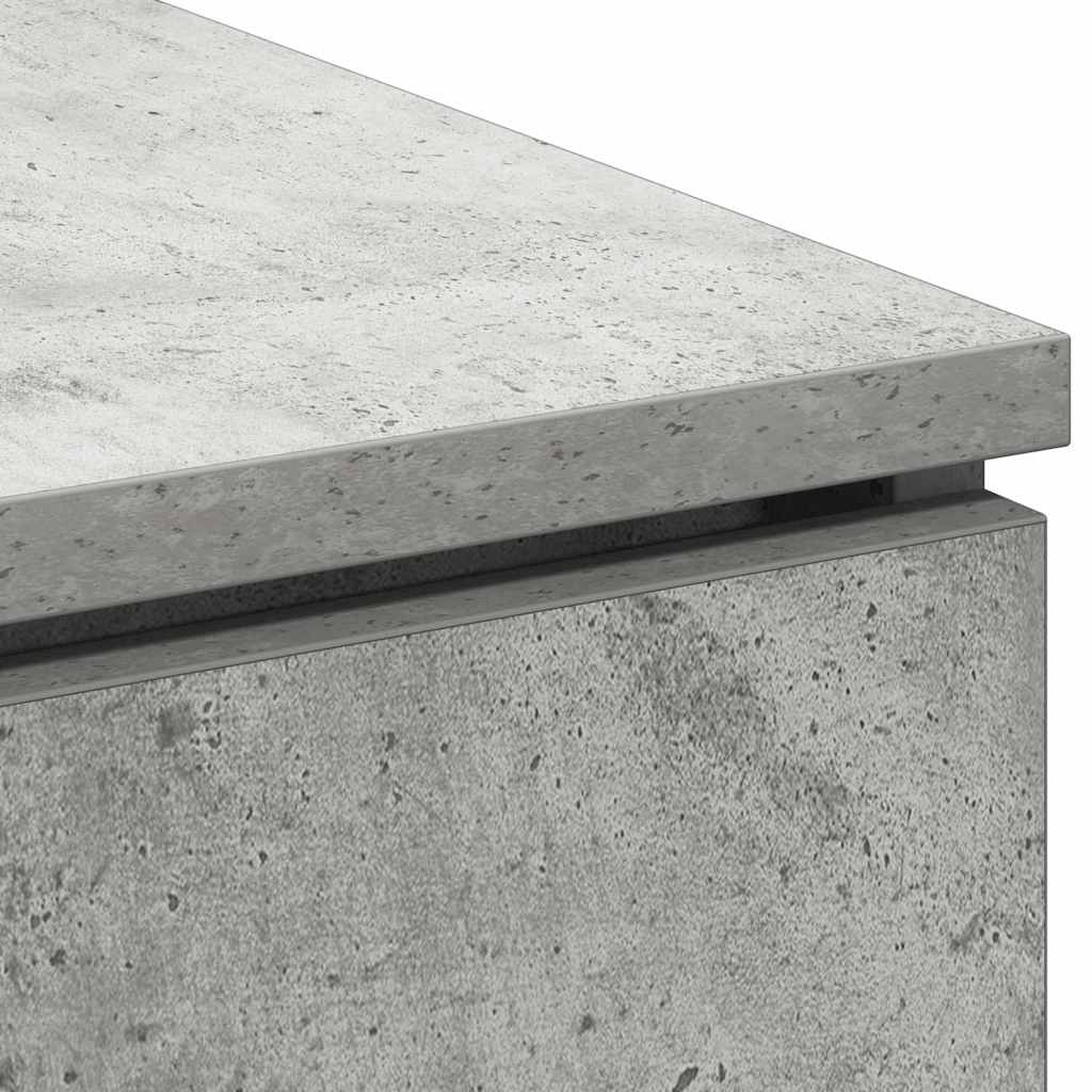 TV Skab med LED Betongrå 100 x 38 x 49 cm Konstrueret træ