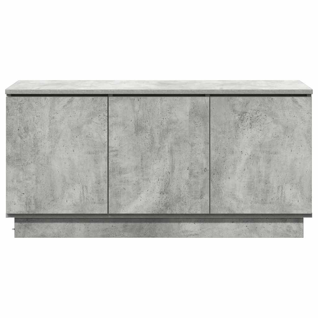 TV Skab med LED Betongrå 100 x 38 x 49 cm Konstrueret træ