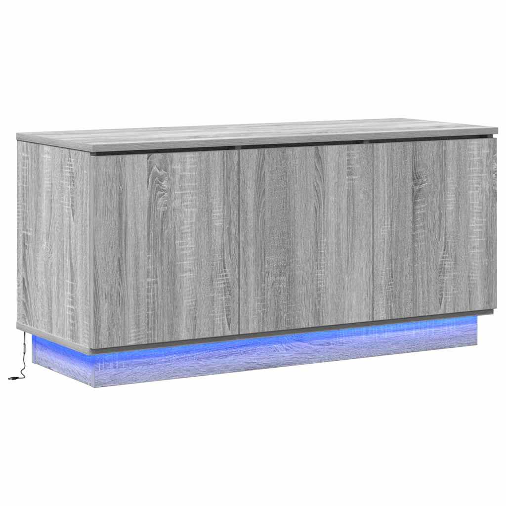 TV Skab med LED Grå sonoma-eg 100 x 38 x 49 cm Konstrueret træ