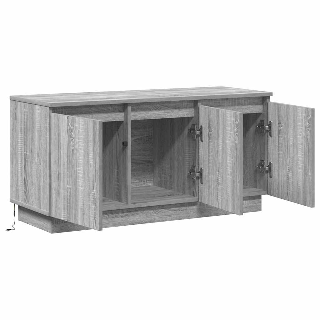 TV Skab med LED Grå sonoma-eg 100 x 38 x 49 cm Konstrueret træ