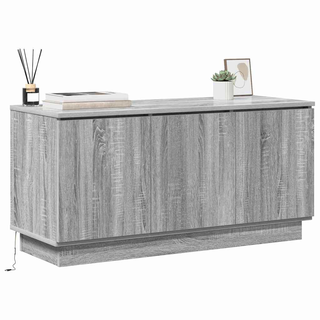 TV Skab med LED Grå sonoma-eg 100 x 38 x 49 cm Konstrueret træ