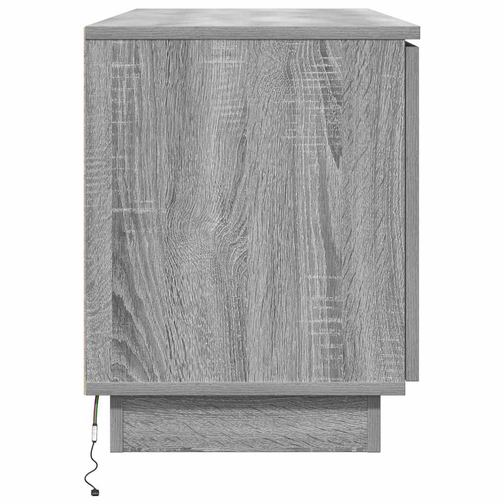 TV Skab med LED Grå sonoma-eg 100 x 38 x 49 cm Konstrueret træ