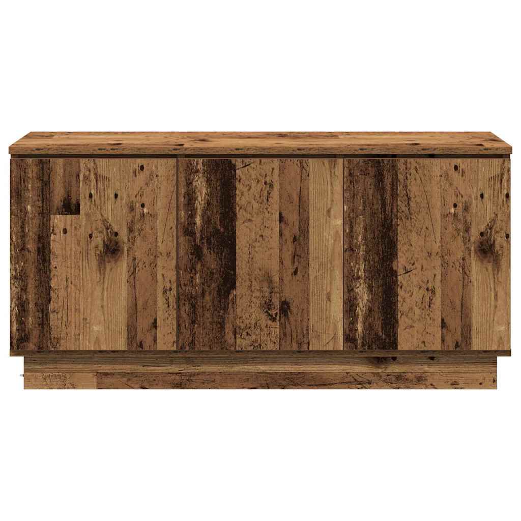 TV Skab med LED Gammelt træ 100 x 38 x 49 cm Konstrueret træ