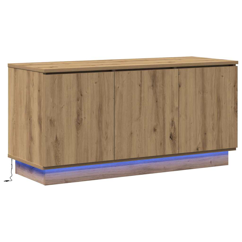 TV Skab med LED artisan eg 100 x 38 x 49 cm Konstrueret træ