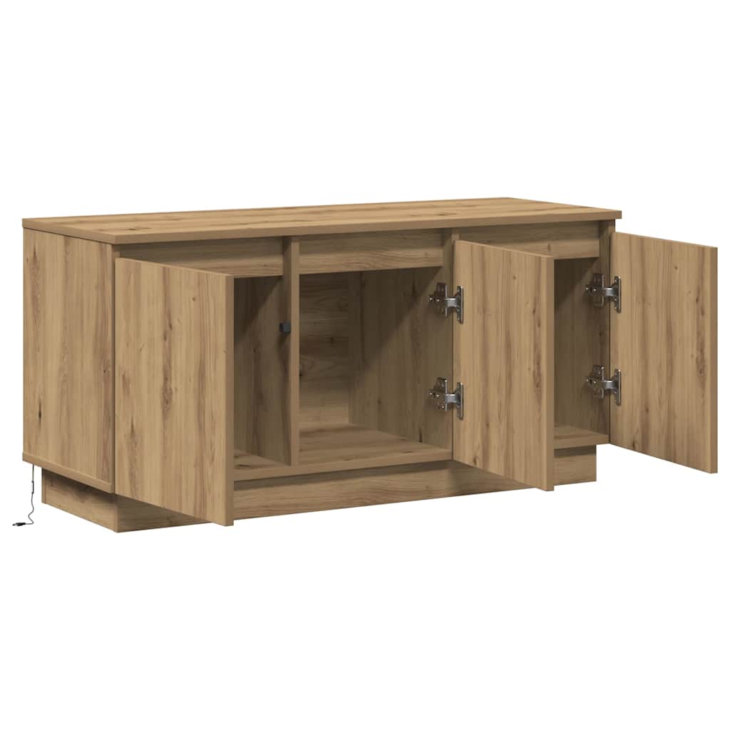 TV Skab med LED artisan eg 100 x 38 x 49 cm Konstrueret træ