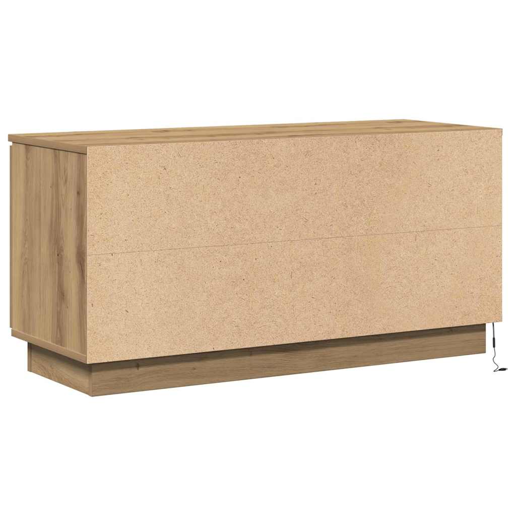 TV Skab med LED artisan eg 100 x 38 x 49 cm Konstrueret træ