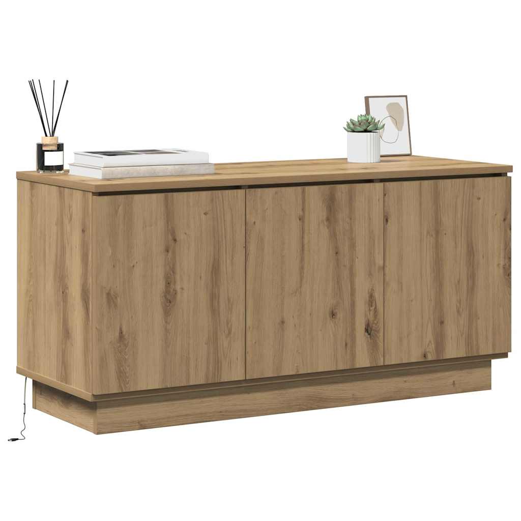 TV Skab med LED artisan eg 100 x 38 x 49 cm Konstrueret træ