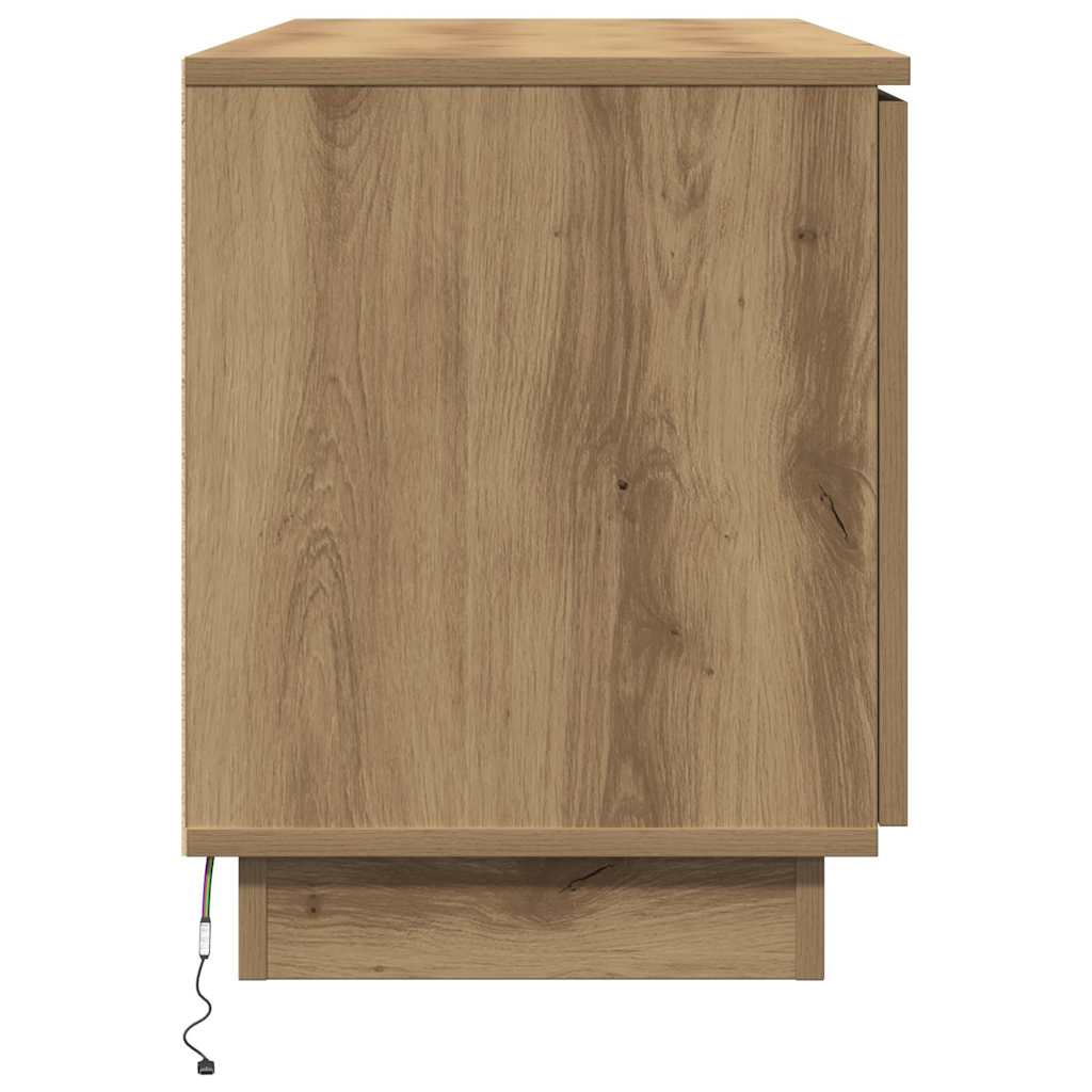 TV Skab med LED artisan eg 100 x 38 x 49 cm Konstrueret træ
