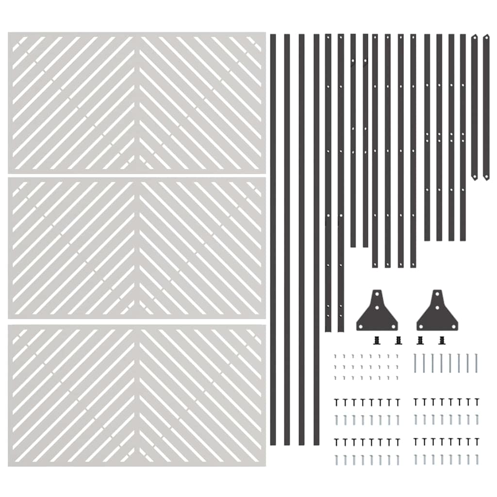 Privatlivsskærm Grå 100 x 50 x 180 cm Stål