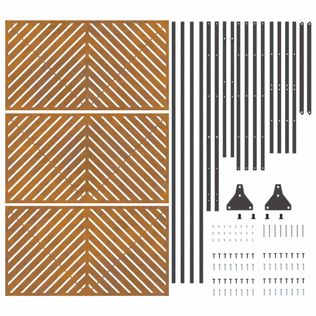 Privatlivsskærm Grå 100 x 50 x 180 cm Stål