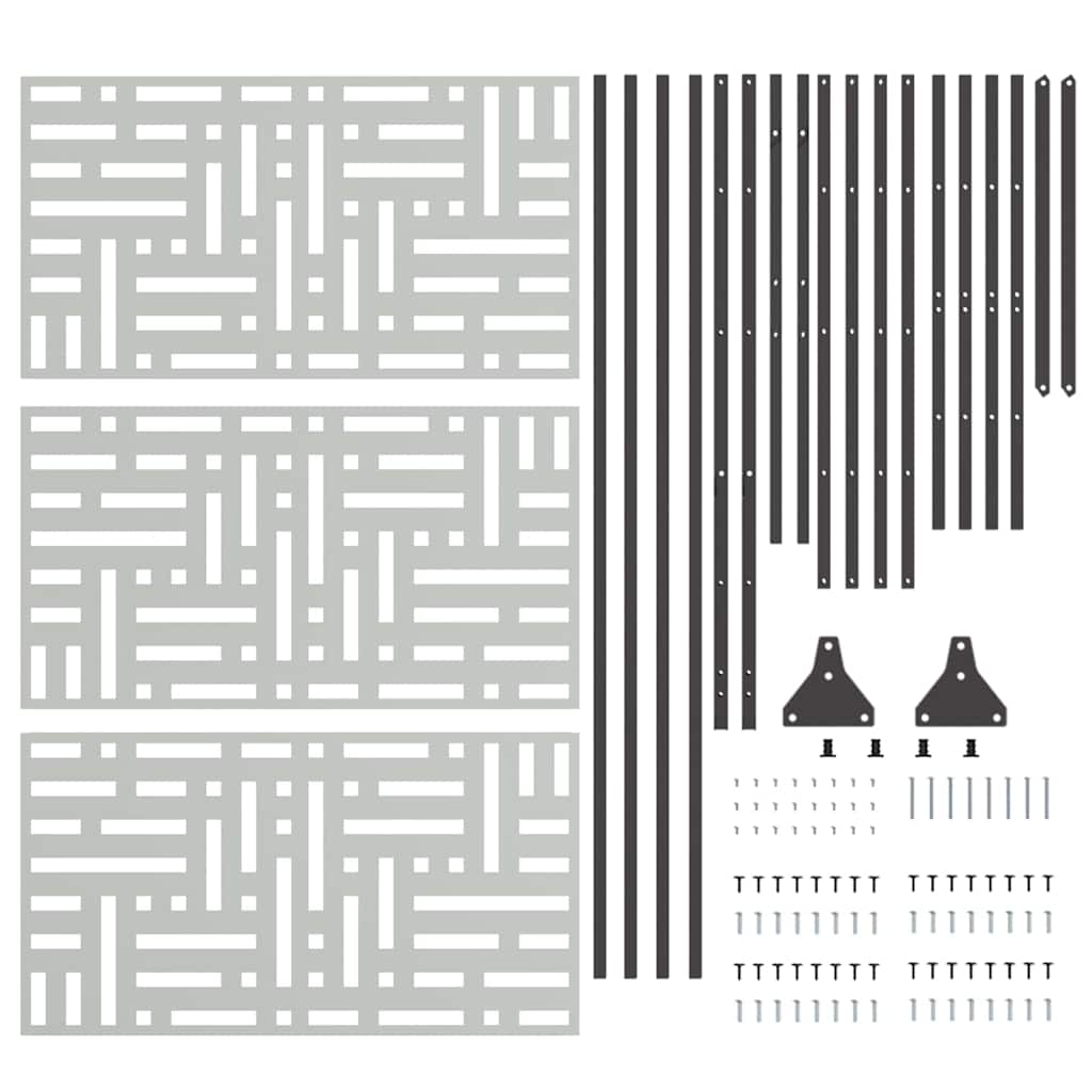 Privatlivsskærm Grå 100 x 50 x 180 cm Stål