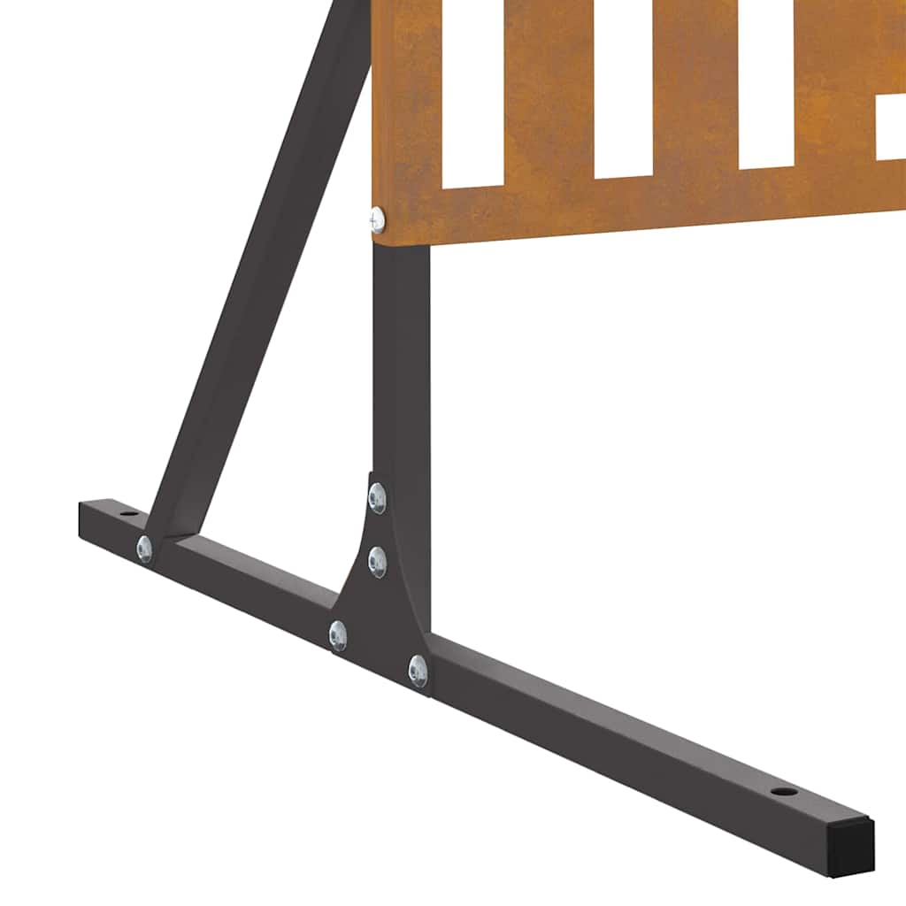 Privatlivsskærm Grå 100 x 50 x 180 cm Stål