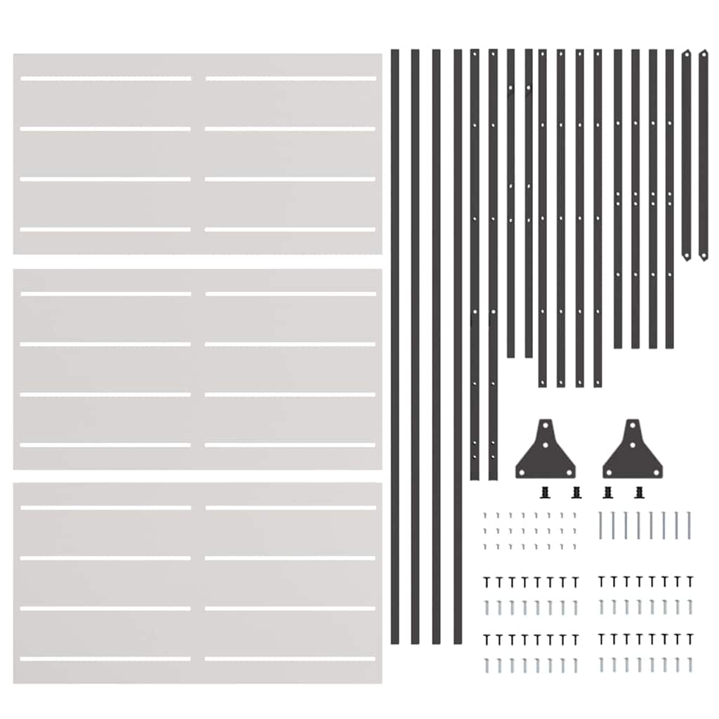 Privatlivsskærm Grå 100 x 50 x 180 cm Stål