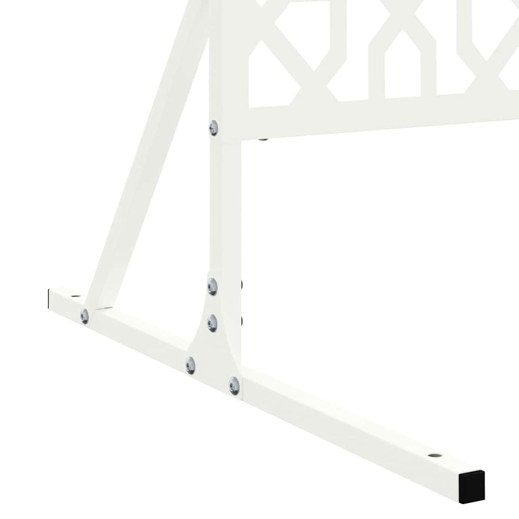 Privatlivsskærm Hvid 100 x 50 x 180 cm Stål