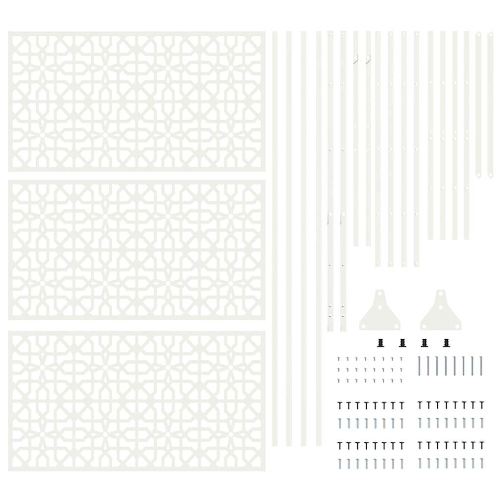 Privatlivsskærm Hvid 100 x 50 x 180 cm Stål