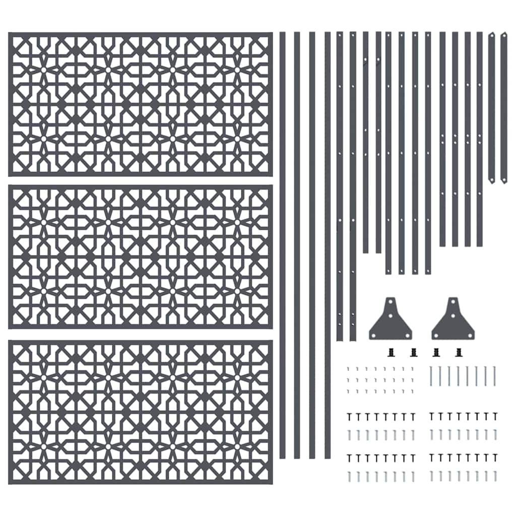 Privatlivsskærm Antracit 100 x 50 x 180 cm Stål