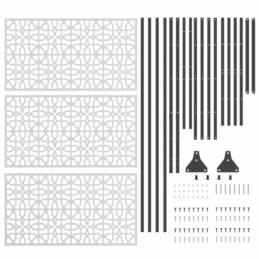 Privatlivsskærm Grå 100 x 50 x 180 cm Stål