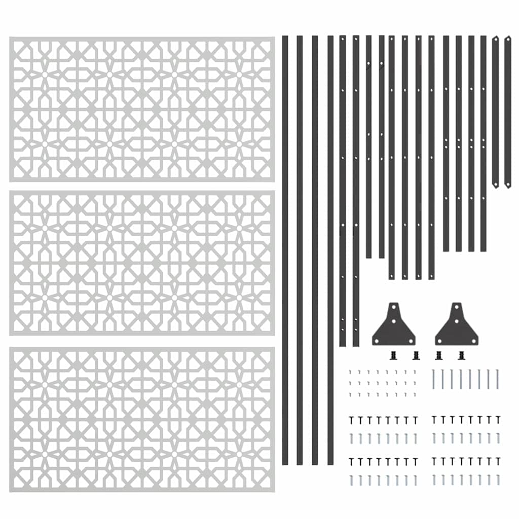 Privatlivsskærm Grå 100 x 50 x 180 cm Stål