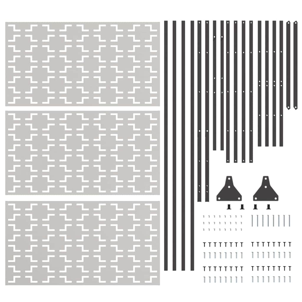 Privatlivsskærm Grå 100 x 50 x 180 cm Stål