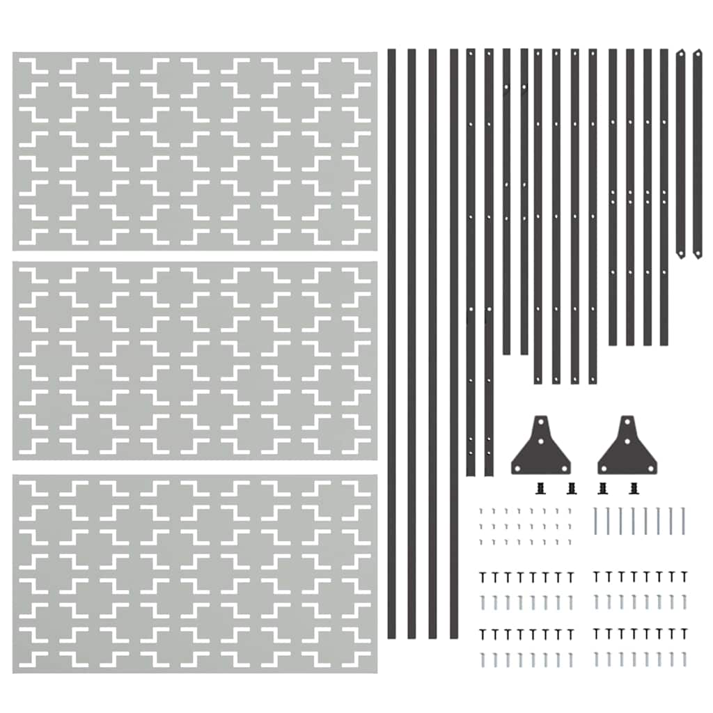 Privatlivsskærm Grå 100 x 50 x 180 cm Stål