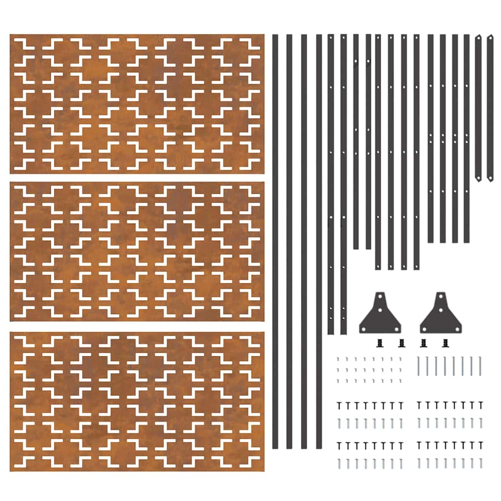 Privatlivsskærm Grå 100 x 50 x 180 cm Stål