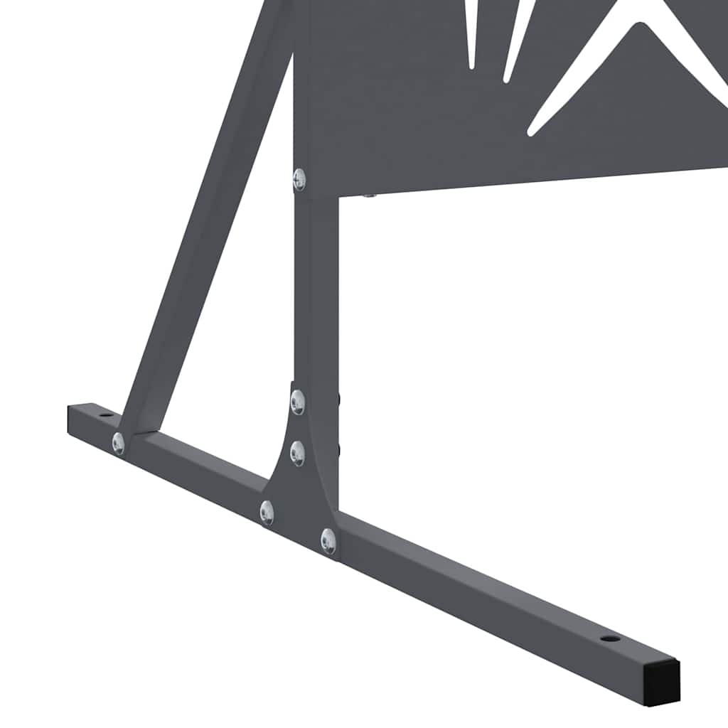 Privatlivsskærm Antracit 100 x 50 x 180 cm Stål