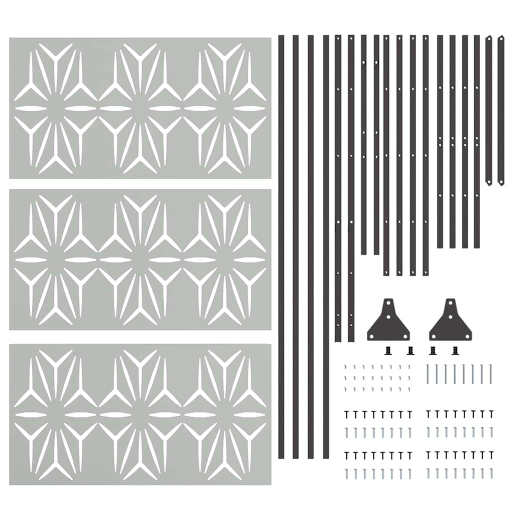 Privatlivsskærm Grå 100 x 50 x 180 cm Stål