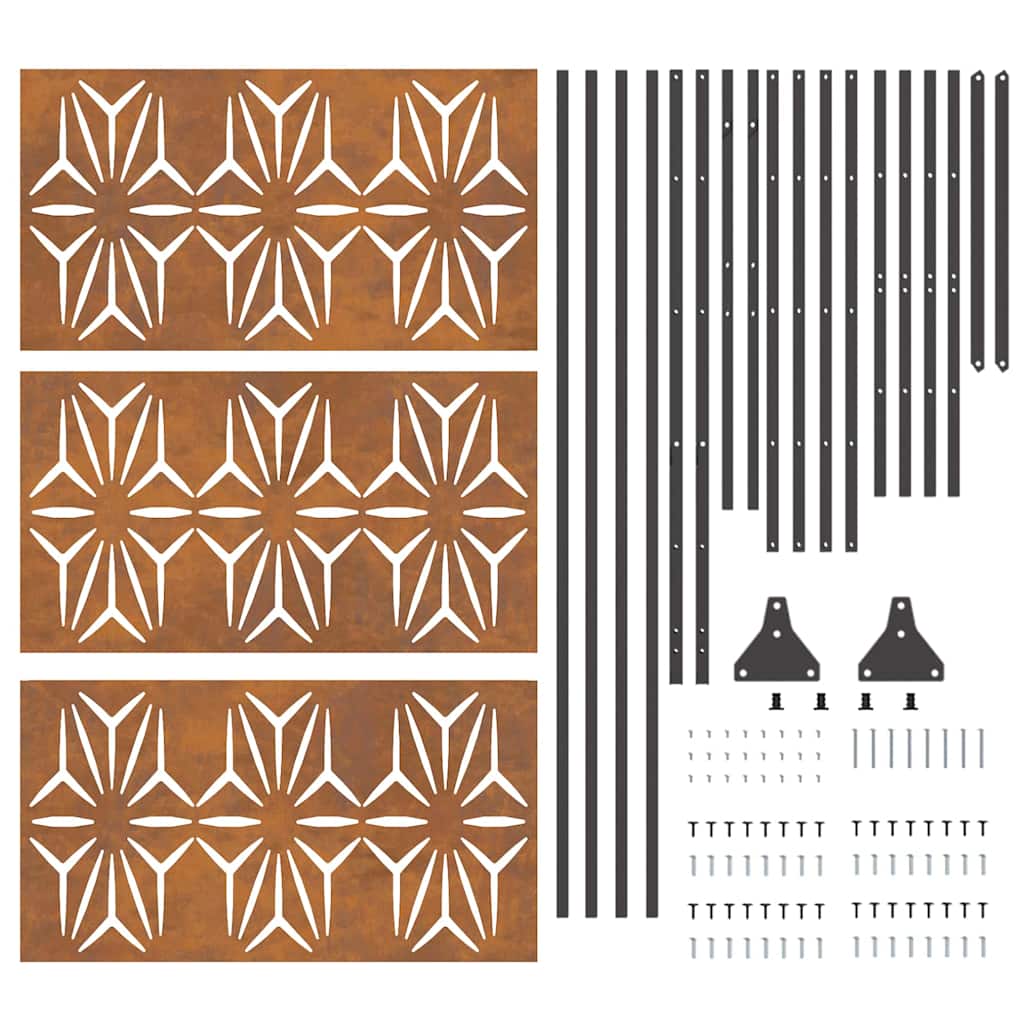 Privatlivsskærm Grå 100 x 50 x 180 cm Stål